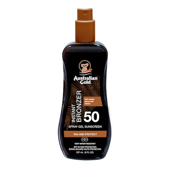 SPF 50 Spray Gel W/Bronzer - Protector solar , Australian Gold